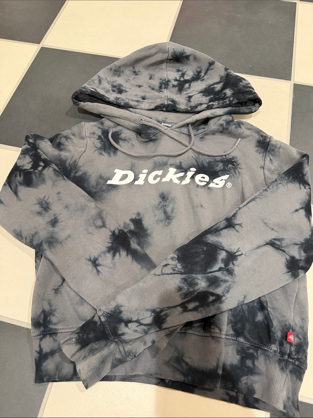 Dickies Gray & Black Tie-Dye Hoodie
